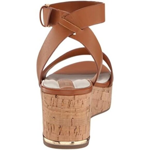 Franco Sarto Brown Cork Wedge Sandals with Ankle Strap, Size 10M - New - Picture 3 of 10
